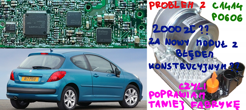 Peugeot 207 - naprawa awaryjnego modułu wspomagania